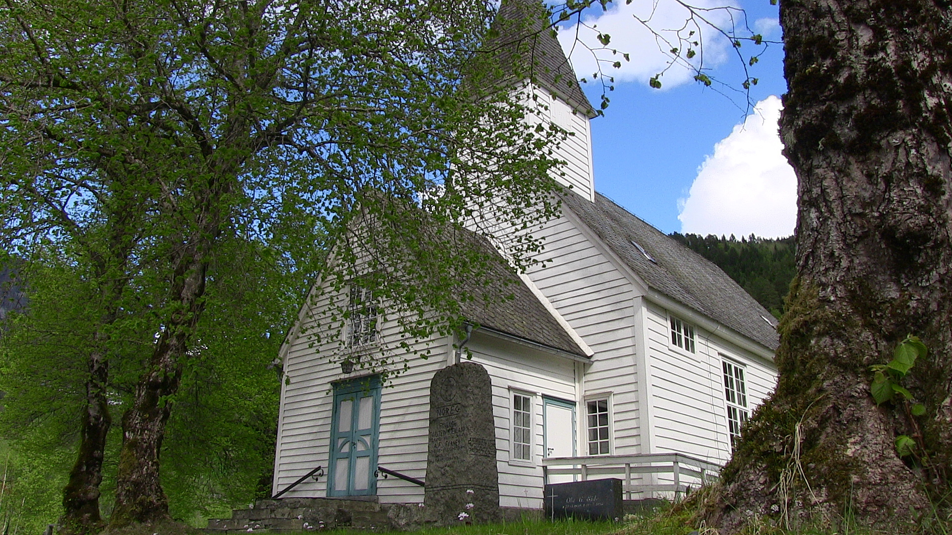 Granvin kyrkje, bygd 1726, freda 2012.  © Anne Gullbjørg Digranes